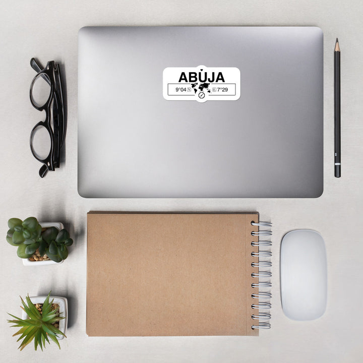 Abuja, Nigeria Single Laptop Vinyl Sticker
