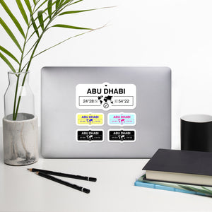Abu Dhabi Abu Dhabi Stickers, High-Quality Vinyl Laptop Stickers, Set of 5 Pack