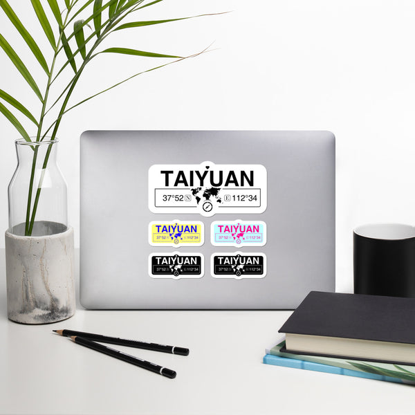 Taiyuan Stickers, High-Quality Vinyl Laptop Stickers, Set of 5 Pack
