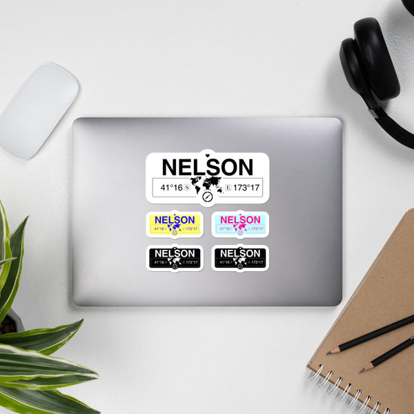 Nelson Stickers, High-Quality Vinyl Laptop Stickers, Set of 5 Pack