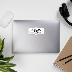 Abuja, Nigeria Single Laptop Vinyl Sticker