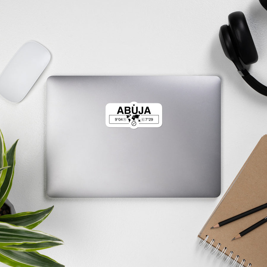 Abuja, Nigeria Single Laptop Vinyl Sticker