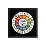 Music Theory Wheel Circle of Fifths Black Framed Chart 14 x 14 size