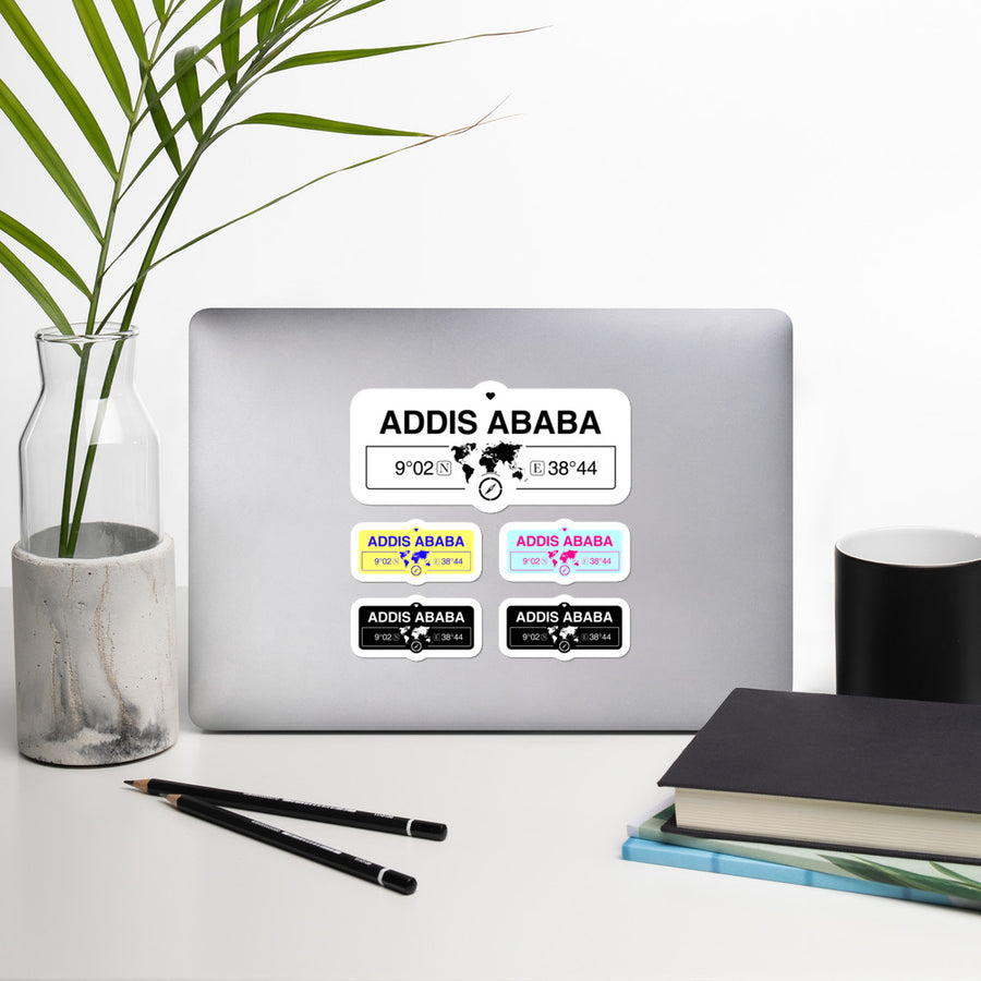 Addis Ababa, Ethiopia High-Quality Vinyl Laptop Indoor Stickers