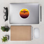 Entebbe Uganda 80s Retrowave Synthwave Sunset Vinyl Sticker 4.5"