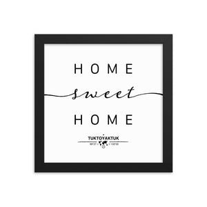 Tuktoyaktuk, Northwest Territories, Canada Home Sweet Home With Map Coordinates Framed Artwork