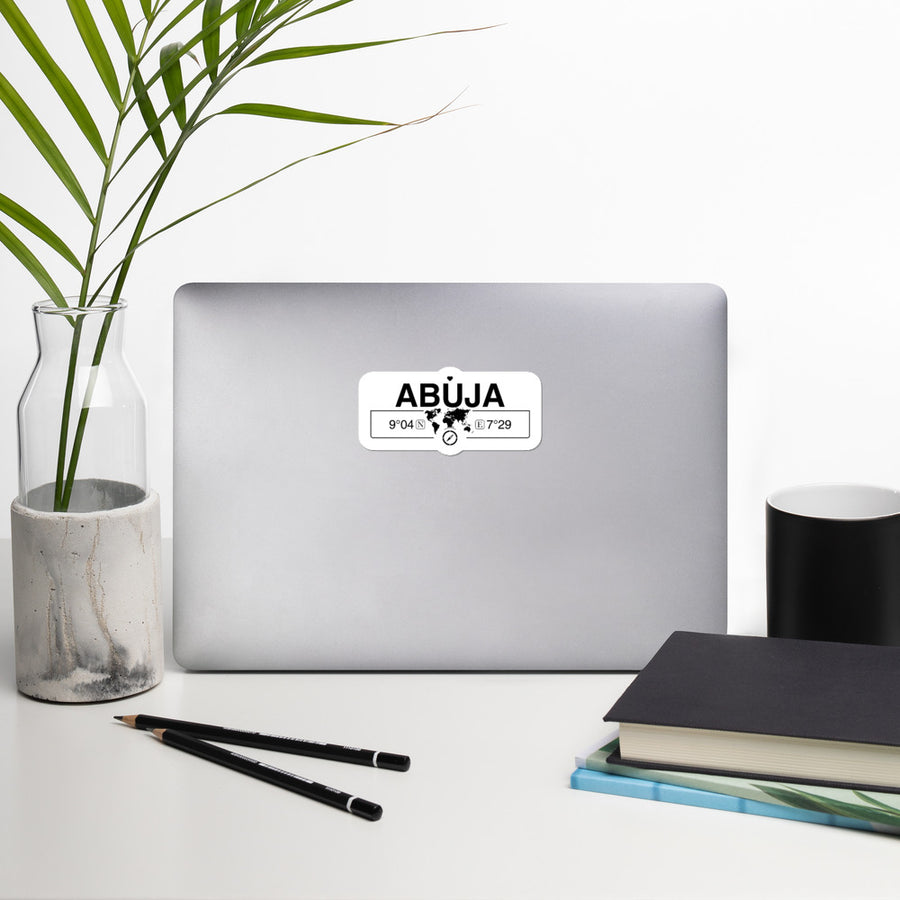 Abuja, Nigeria Single Laptop Vinyl Sticker