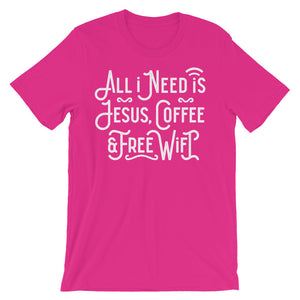 Jesus, Coffee and Wifi - Passion Fury Christian T-shirts and more