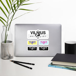 Vilnius, Vilnius Stickers, High-Quality Vinyl Laptop Stickers, Set of 5 Pack