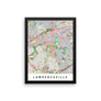 Lawrenceville GA Map Framed Print