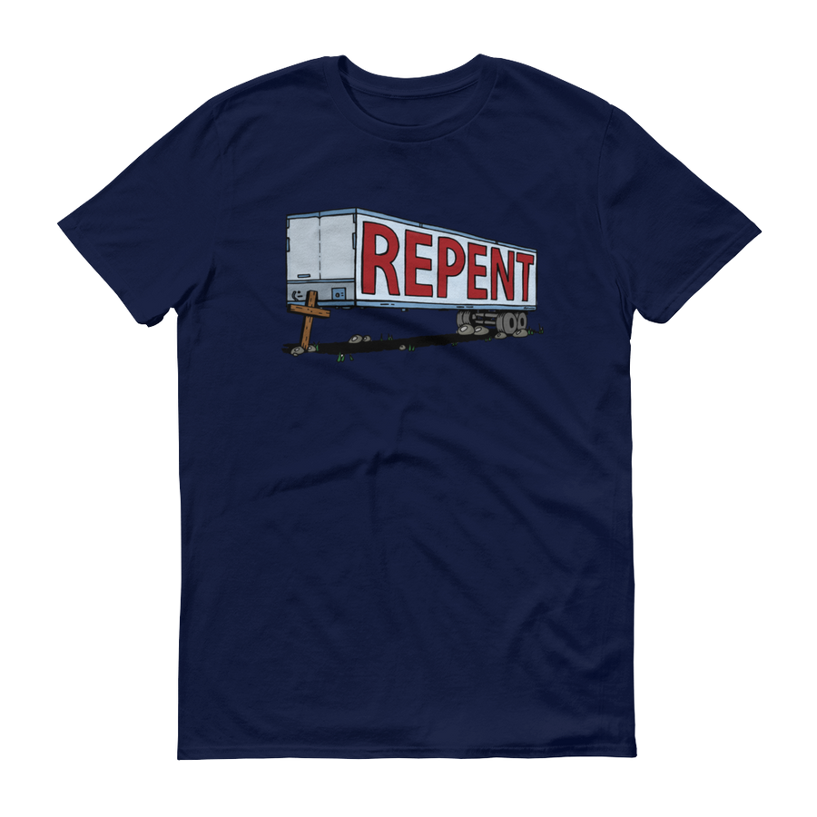 Repent Cross Trailer - Christian Shirts