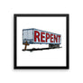 Repent Cross Trailer - Framed poster