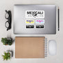 Mexicali, Mexico Stickers, Map Coordinates, Set of 5 Vinyl Sticker Sheet 5.5x5.5 Inch