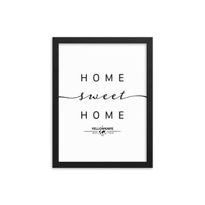 Yarmouth, Nova Scotia, Canada Home Sweet Home With Map Coordinates Framed Artwork