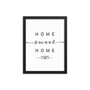 Santo Domingo, Dominican Republic Home Sweet Home With Map Coordinates Framed Artwork