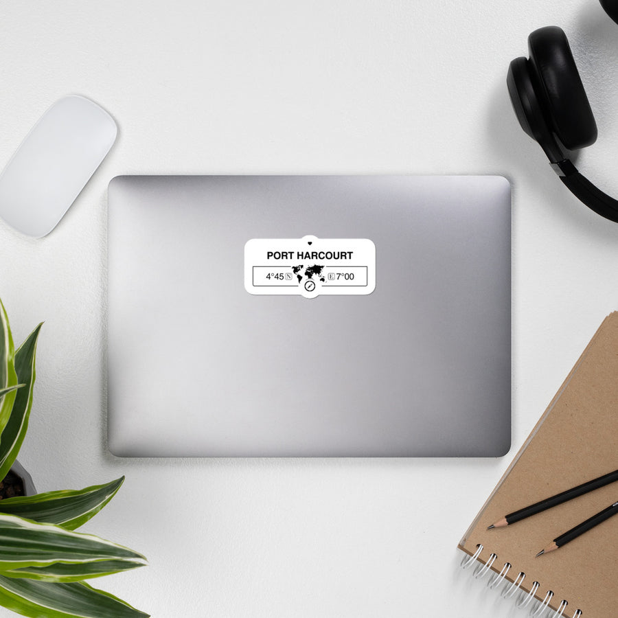 Port Harcourt, Nigeria Single Laptop Vinyl Sticker