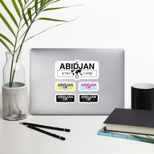 Abidjan, Ivory Coast High-Quality Vinyl Laptop Indoor Stickers