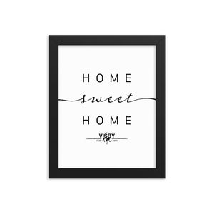 Visby, Gotland, Sweden Home Sweet Home With Map Coordinates Framed Artwork