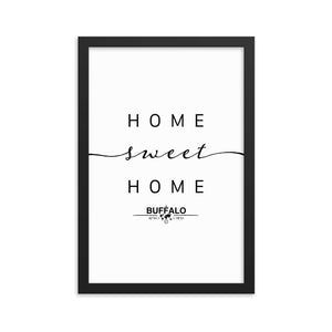 Buffalo, New York, USA Home Sweet Home With Map Coordinates Framed Artwork