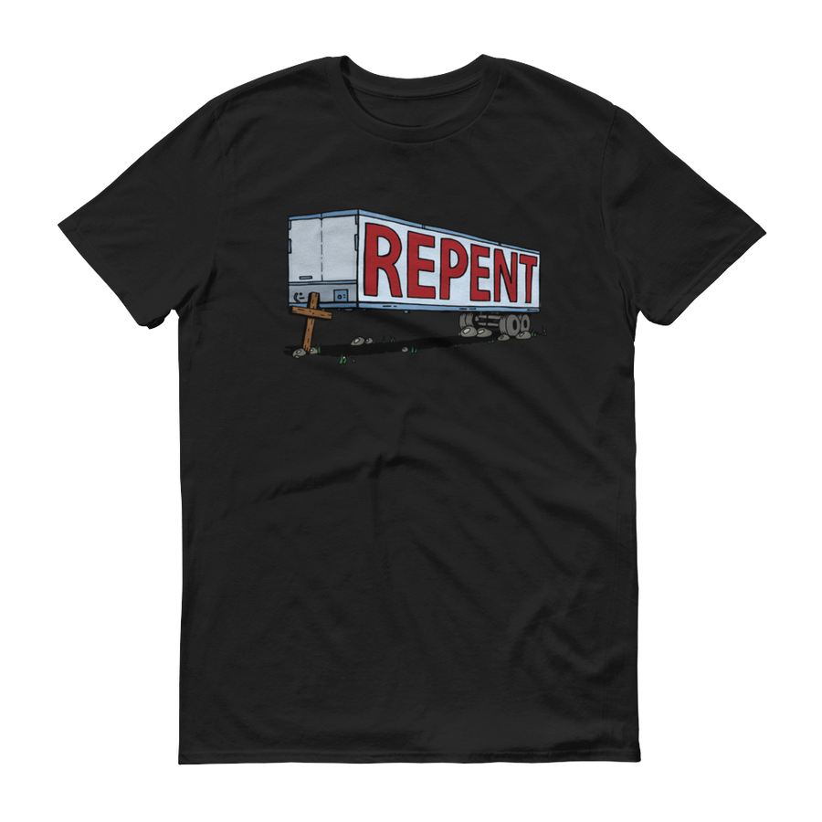 Repent Cross Trailer - Christian Shirts