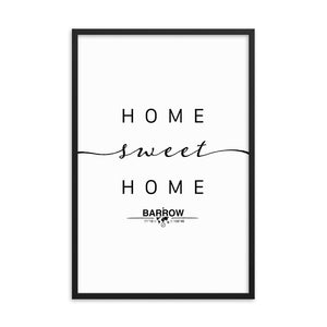 Barrow, Alaska, USA Home Sweet Home With Map Coordinates Framed Artwork