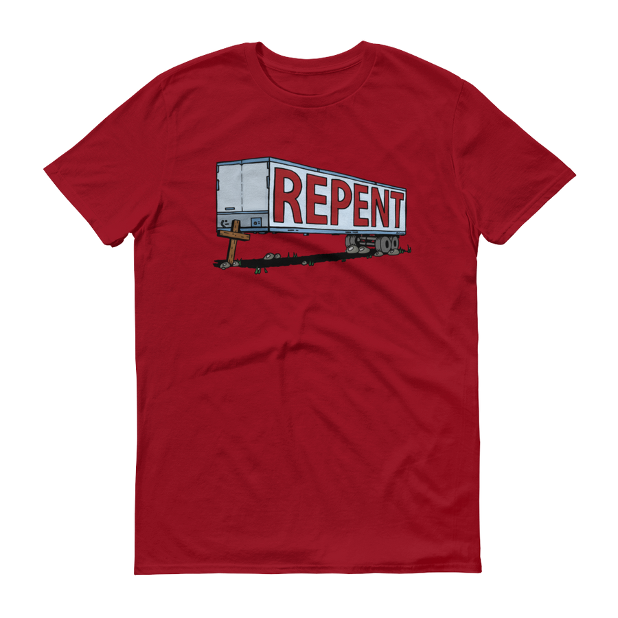 Repent Cross Trailer - Christian Shirts